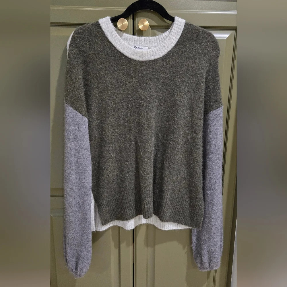 Madewell wool & alpaca colorblock sweater